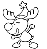 Disegni di Natale Renne da colorare