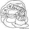 Disegni di Natale: Pupazzo di neve