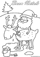 Disegno renna di natale