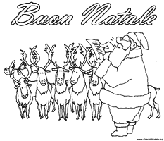 Renne Babbo Natale da colorare